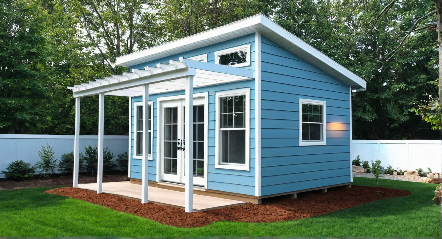 12x16 Guest House Plans-TriCityShedPlans
