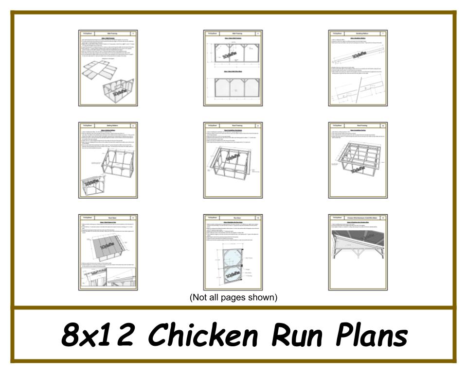 8x12 Chicken Run Plans-TriCityShedPlans