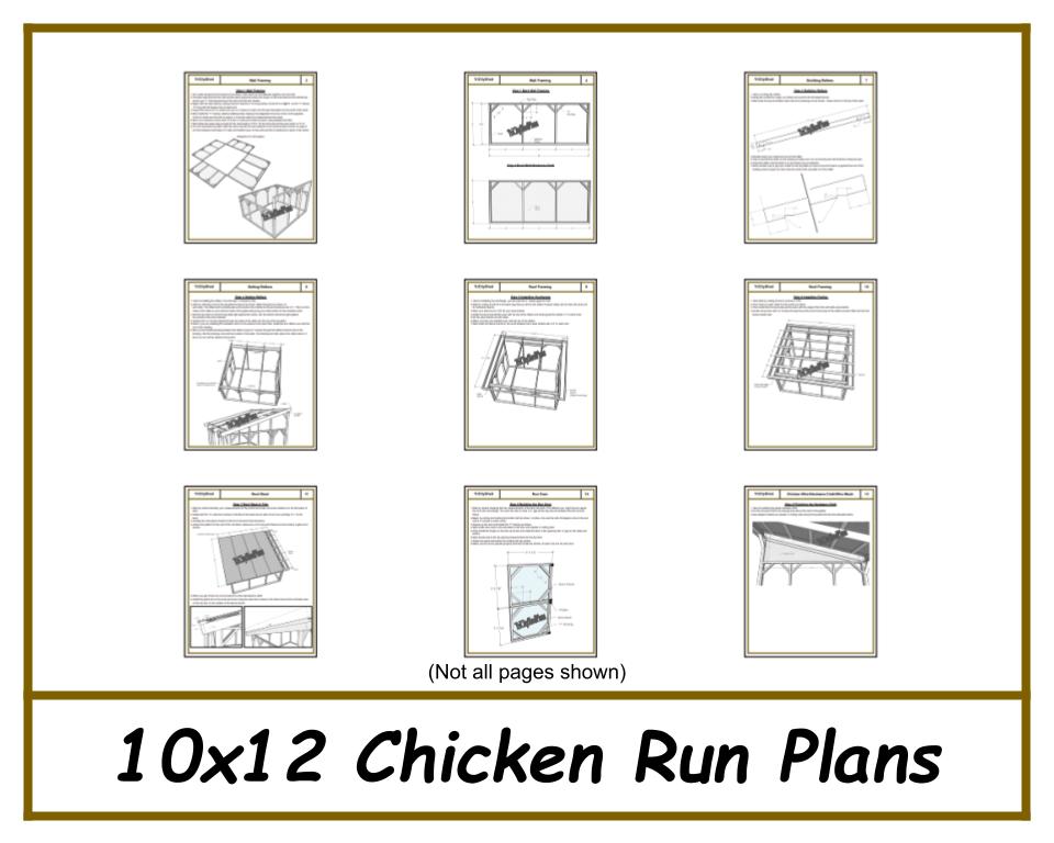 10x12 Chicken Run Plans-TriCityShedPlans