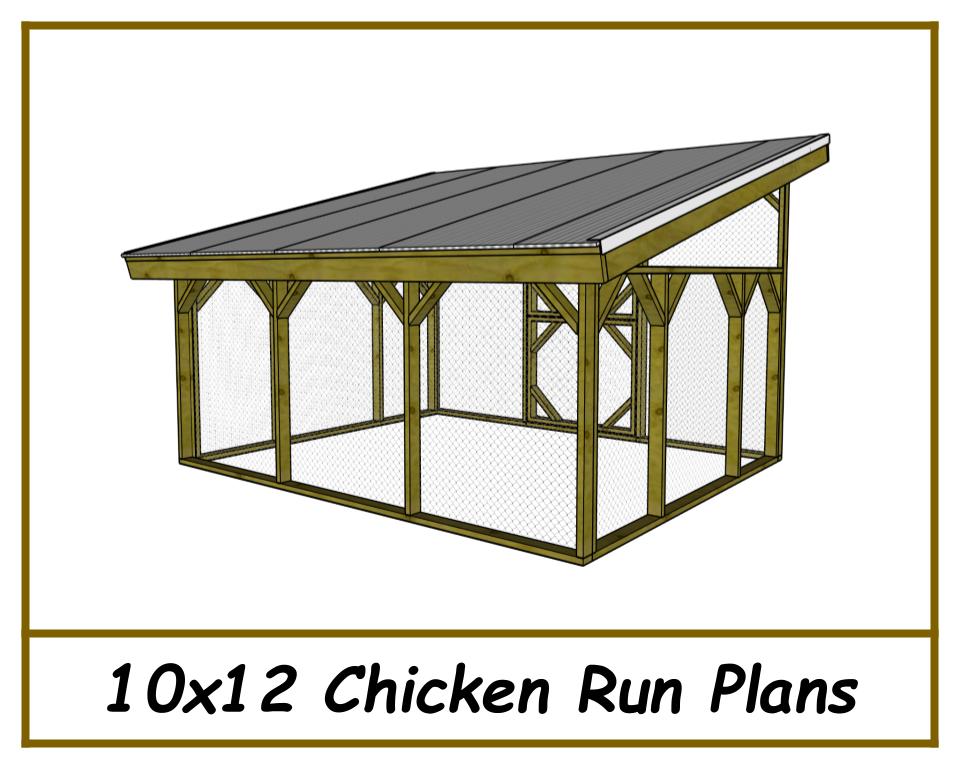 10x12 Chicken Run Plans-TriCityShedPlans