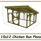 10x12 Chicken Run Plans-TriCityShedPlans