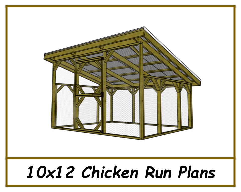10x12 Chicken Run Plans-TriCityShedPlans