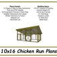 10x16 Chicken Run Plans-TriCityShedPlans