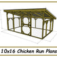 10x16 Chicken Run Plans-TriCityShedPlans