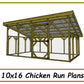 10x16 Chicken Run Plans-TriCityShedPlans
