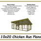 10x20 Chicken Run Plans-TriCityShedPlans