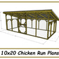 10x20 Chicken Run Plans-TriCityShedPlans