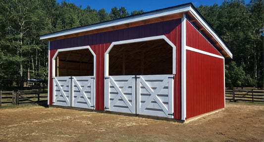 12x20 Horse Barn Plans - 2 Stall-TriCityShedPlans