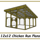 12x12 Chicken Run Plans-TriCityShedPlans