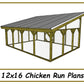 12x16 Chicken Run Plans-TriCityShedPlans