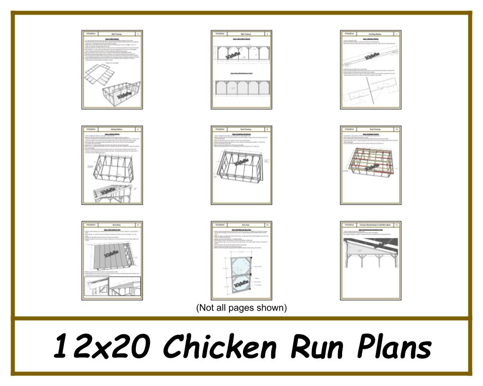 12x20 Chicken Run Plans-TriCityShedPlans