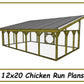 12x20 Chicken Run Plans-TriCityShedPlans