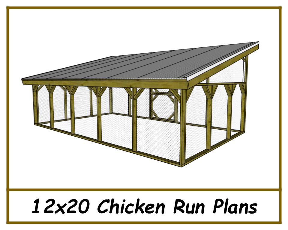 12x20 Chicken Run Plans-TriCityShedPlans