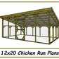 12x20 Chicken Run Plans-TriCityShedPlans