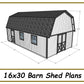 16x30 Barn Shed Plans-TriCityShedPlans