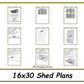 16x30 Shed Plans-TriCityShedPlans