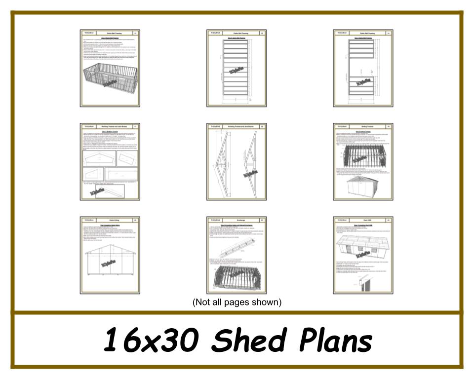 16x30 Shed Plans-TriCityShedPlans