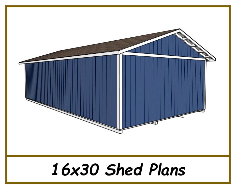 16x30 Shed Plans-TriCityShedPlans