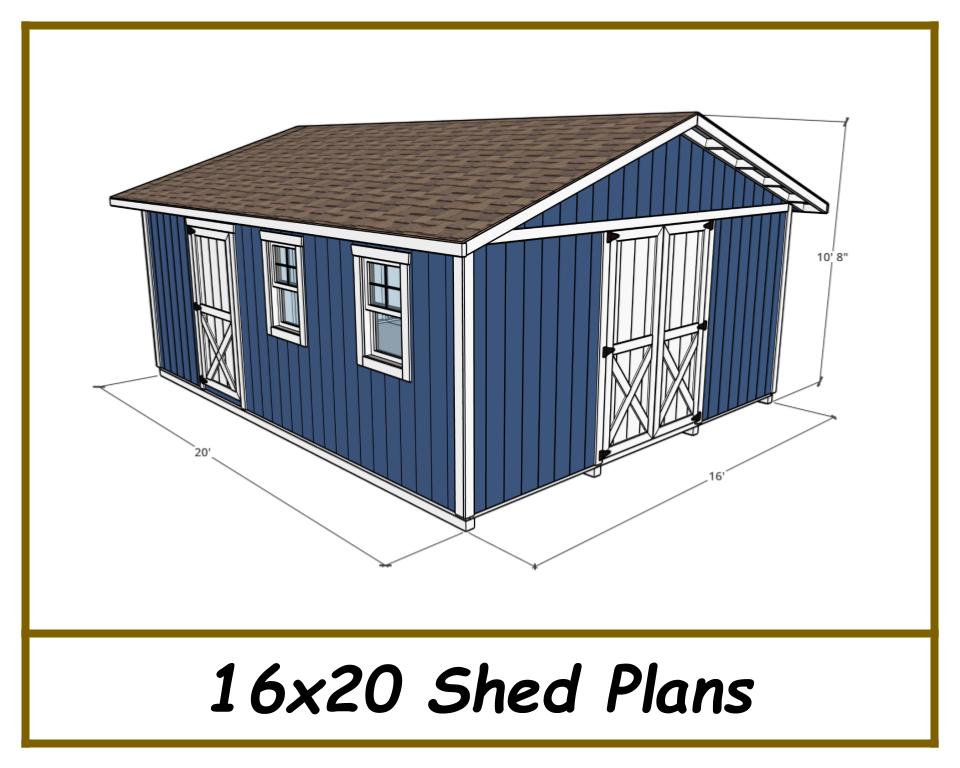 16x20 Shed Plans-TriCityShedPlans