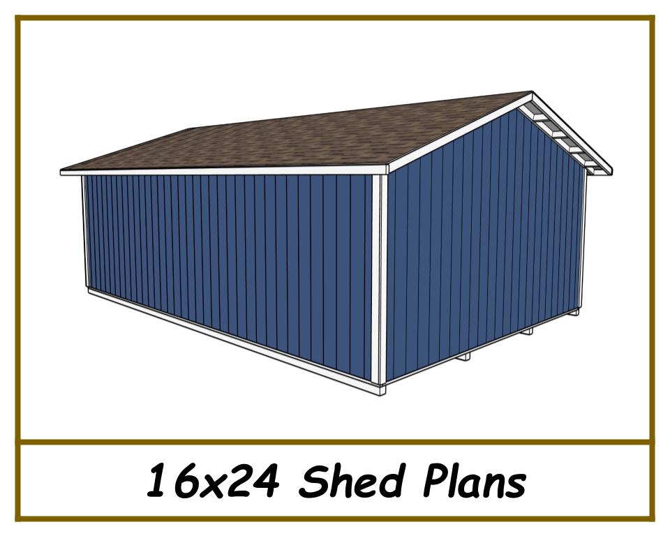 16x24 Shed Plans-TriCityShedPlans