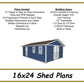 16x24 Shed Plans-TriCityShedPlans