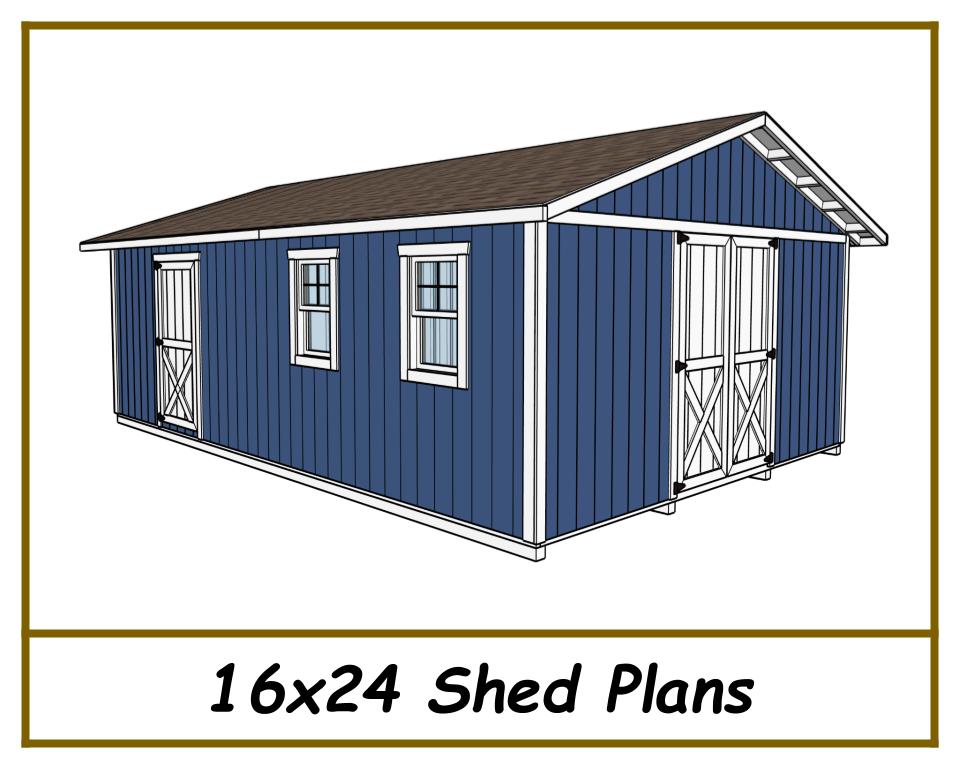 16x24 Shed Plans-TriCityShedPlans