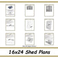 16x24 Shed Plans-TriCityShedPlans
