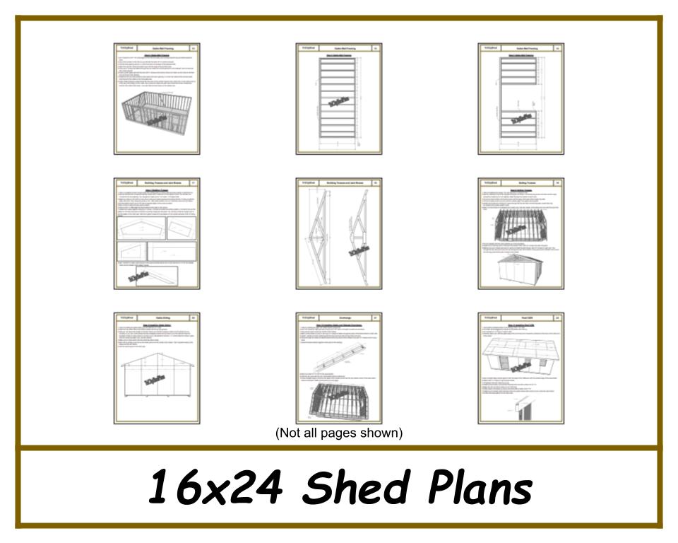 16x24 Shed Plans-TriCityShedPlans