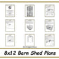 8x12 Barn Shed Plans-TriCityShedPlans