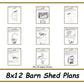 8x12 Barn Shed Plans-TriCityShedPlans