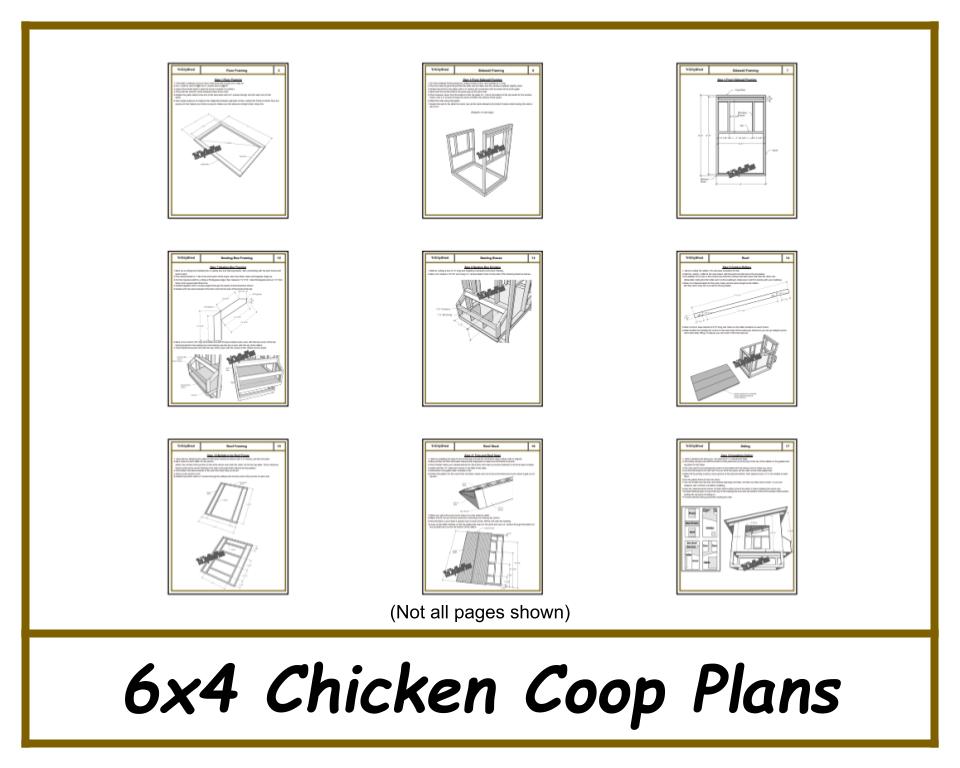 6x4 Chicken Coop Plans-TriCityShedPlans