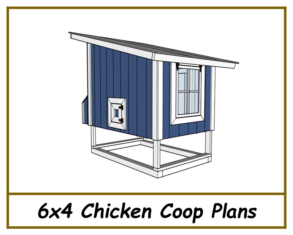 6x4 Chicken Coop Plans-TriCityShedPlans