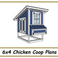 6x4 Chicken Coop Plans-TriCityShedPlans