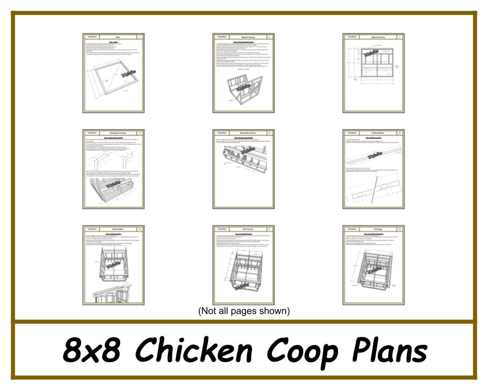 8x8 Chicken Coop Plans-TriCityShedPlans
