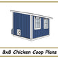 8x8 Chicken Coop Plans-TriCityShedPlans
