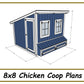 8x8 Chicken Coop Plans-TriCityShedPlans