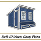 8x8 Chicken Coop Plans-TriCityShedPlans