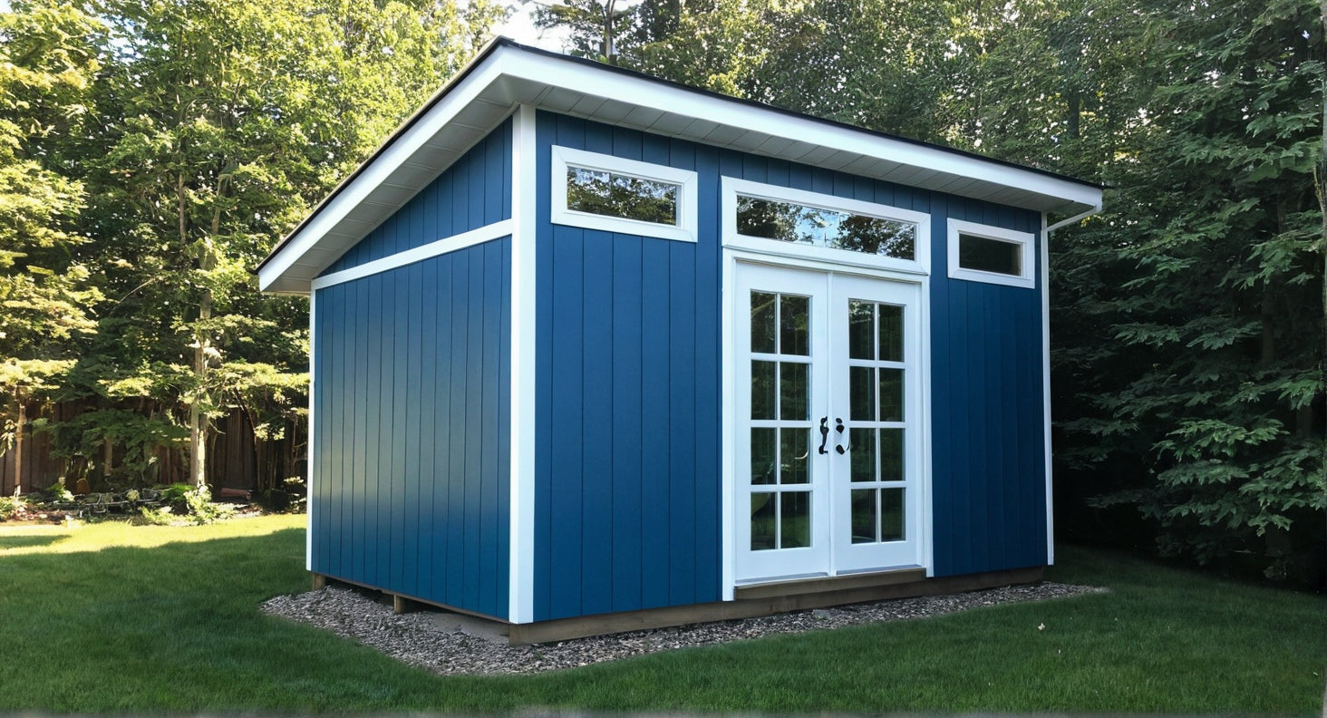 10x16 Backyard Office Plans-TriCityShedPlans