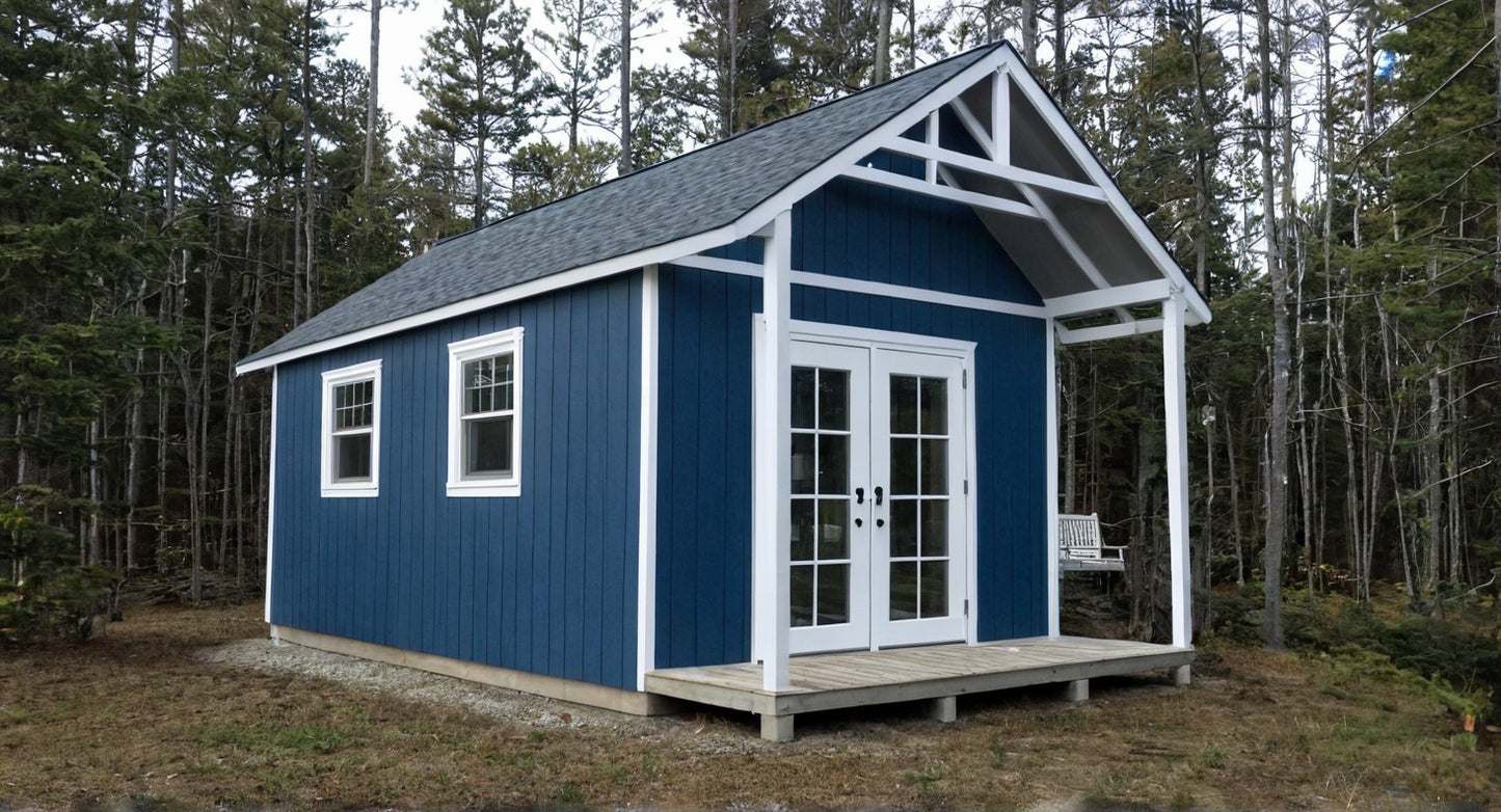 12x24 Gable Cabin Plans-TriCityShedPlans