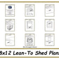 8x12 Lean-To Shed-TriCityShedPlans