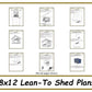 8x12 Lean-To Shed-TriCityShedPlans