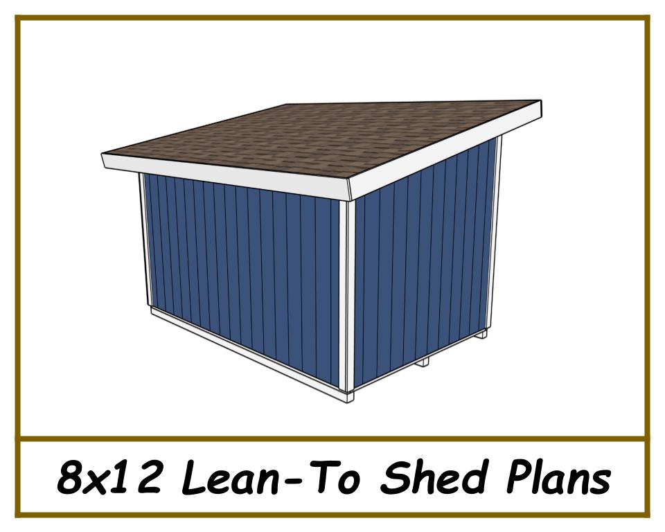 8x12 Lean-To Shed-TriCityShedPlans