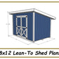 8x12 Lean-To Shed-TriCityShedPlans