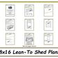 8x16 Lean-To Shed-TriCityShedPlans