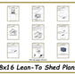 8x16 Lean-To Shed-TriCityShedPlans