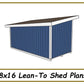 8x16 Lean-To Shed-TriCityShedPlans