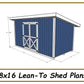 8x16 Lean-To Shed-TriCityShedPlans