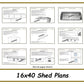 16x40 Shed Plans-TriCityShedPlans