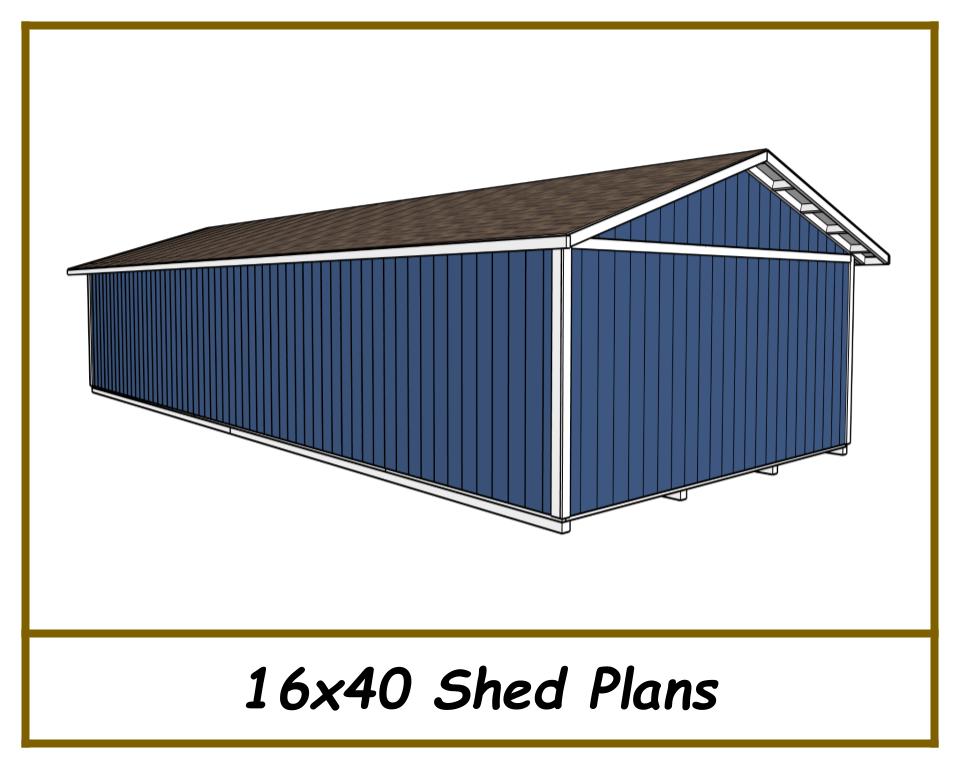 16x40 Shed Plans-TriCityShedPlans