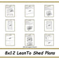 Lean-To Shed Plans 8x12 w/ End wall Doors-TriCityShedPlans